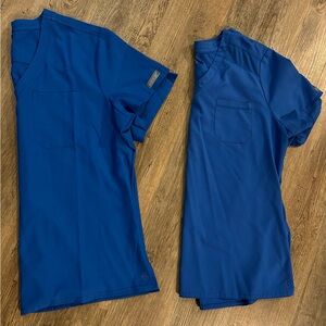 Med Couture scrub tops for women in royal blue